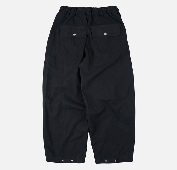 FOLD FATIGUE WIDE PANTS - BLACK
