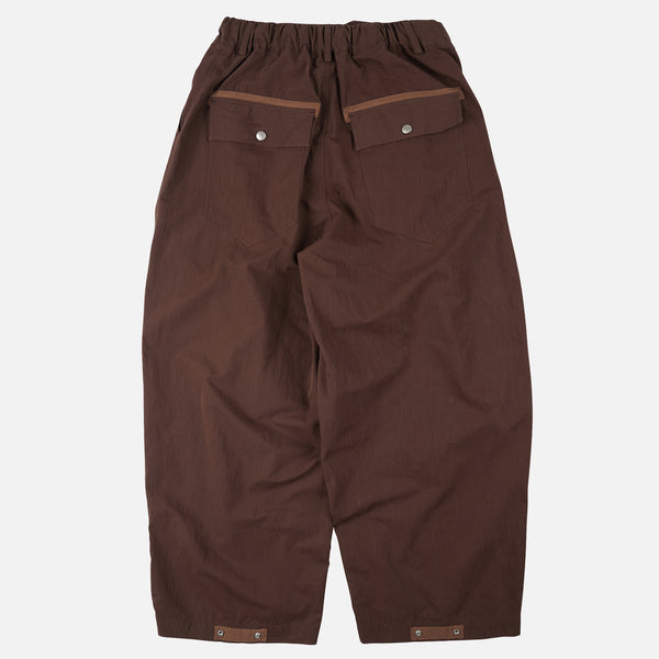FOLD FATIGUE WIDE PANTS - BROWN