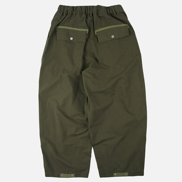 FOLD FATIGUE WIDE PANTS - OLIVE