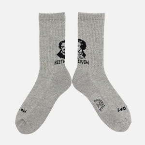 Rostersox - BEETHVEN SOCK - GREY -  - Main Front View