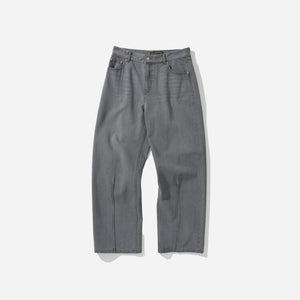 Uniform Bridge - PIN TUCK LOOSE FIT JEANS - GREY WASHED -  - Main Front View