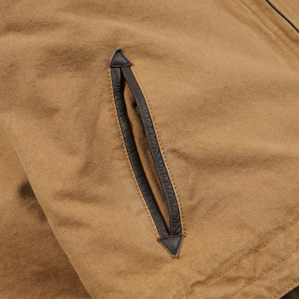 HEAVY CANVAS DESTROYED WORK JACKET - TAN