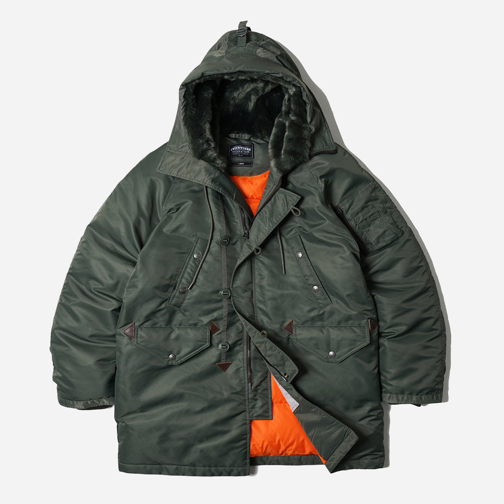 N3B NYLON ARCTIC PARKA JACKET - SAGE GREEN