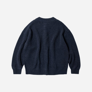 Frizmworks - Frizmworks Heavy Wool Round Cardigan - Indigo -  - Alternative View 1