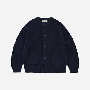 Frizmworks - Frizmworks HEAVY WOOL ROUND CARDIGAN - NAVY -  - Main Front View
