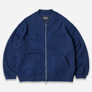 Frizmworks - HEAVYWEIGHT SWEAT ZIP UP CARDIGAN - BLUE -  - Main Front View