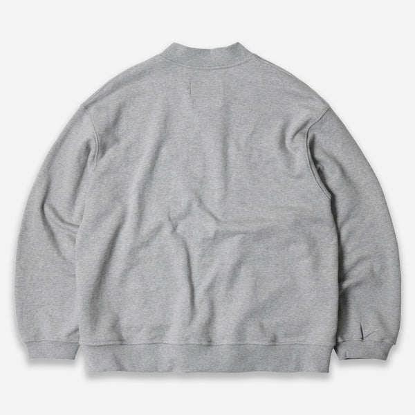 HEAVYWEIGHT SWEAT ZIP UP CARDIGAN - GRAY