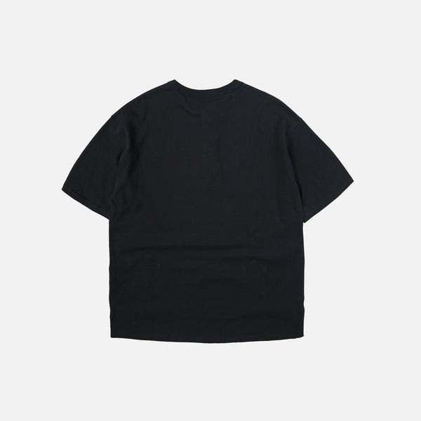 HENLEY HALF T-SHIRT - BLACK