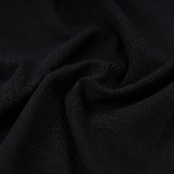 HENLEY HALF T-SHIRT - BLACK