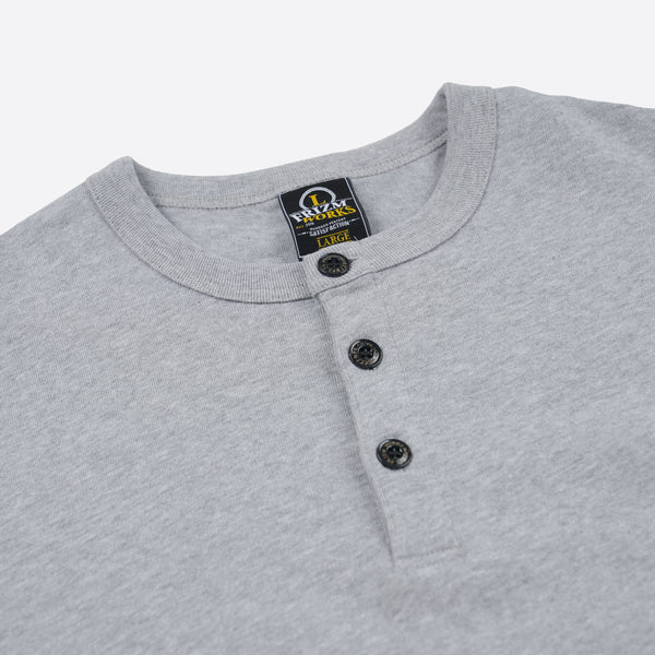 HENLEY HALF T-SHIRT - GREY