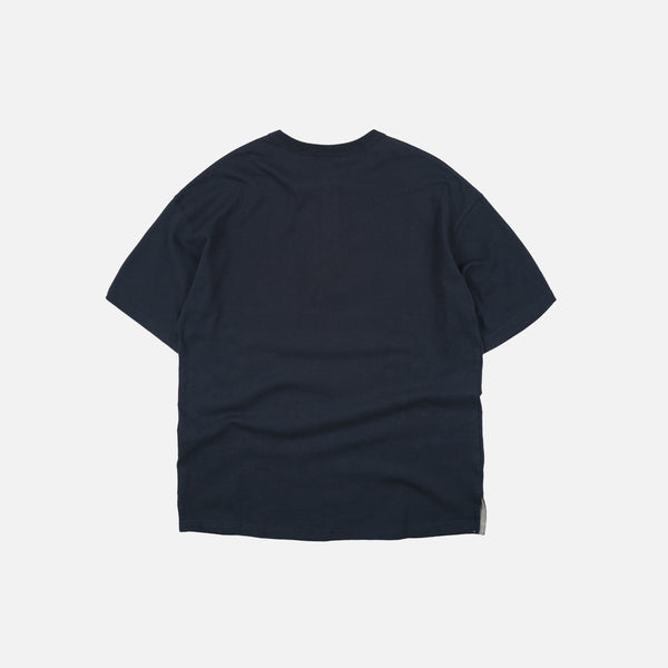 HENLEY HALF T-SHIRT - NAVY