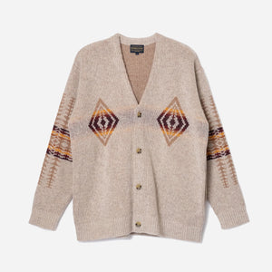 Pendleton - LAMBSWOOL CARDIGAN - TAN BEIGE -  - Main Front View