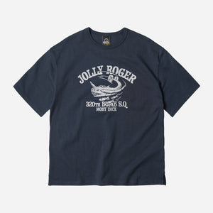 Frizmworks - JOLLY ROGER MOBY DICK TEE - NAVY -  - Main Front View