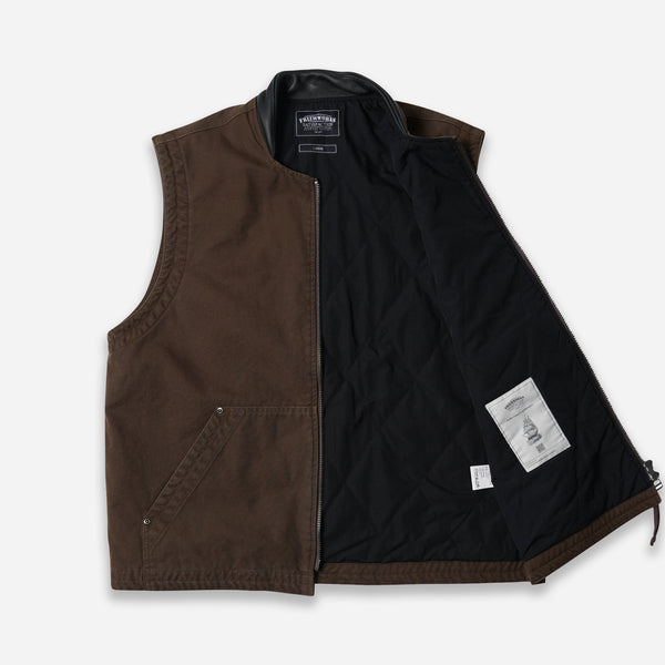 JUNGLE CLOTH DECK VEST -  BROWN