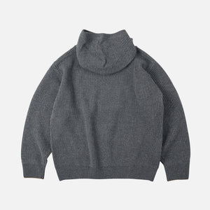 Frizmworks - KANGAROO KNIT PULLOVER HOODIE - GREY -  - Alternative View 1