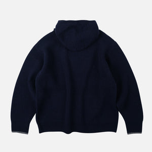 Frizmworks - KANGAROO KNIT PULLLOVER HOODIE - NAVY -  - Alternative View 1