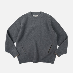 Frizmworks - KANGAROO PULLOVER SWEATER  - GREY -  - Main Front View