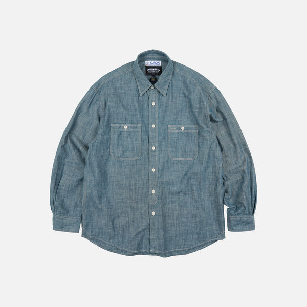 KUROKI CHAMBRAY WORK SHIRT - WASHED BLUE