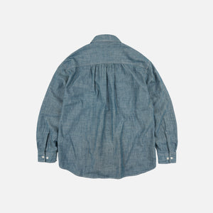 Frizmworks - KUROKI CHAMBRAY WORK SHIRT - WASHED BLUE -  - Alternative View 1