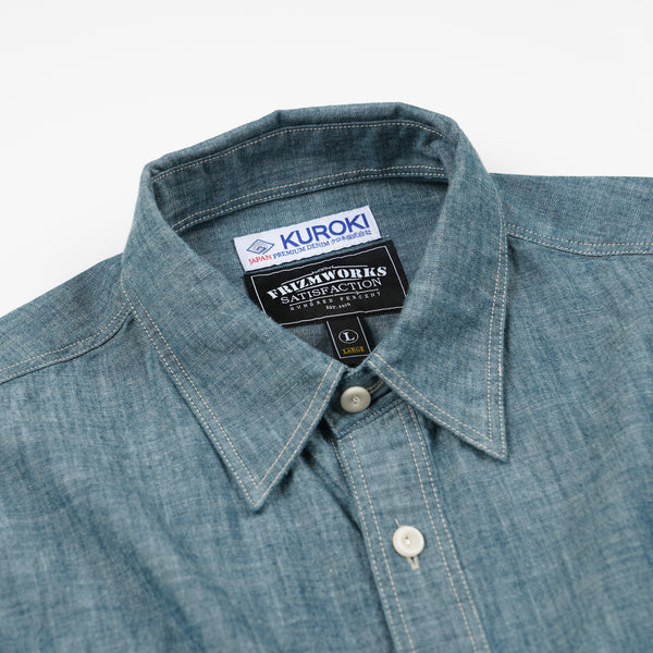 KUROKI CHAMBRAY WORK SHIRT - WASHED BLUE