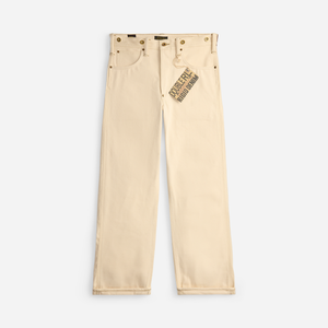 Double RL By Ralph Lauren - ANNIVERSARY COWBOY BUCKLE STRAIGHT SELVEDGE JEANS - SEEDED NATURAL -  - Main Front View