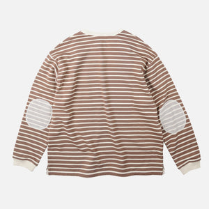 Frizmworks - LOOP PATCH SWEATSHIRT - STRIPE MOCHA -  - Alternative View 1