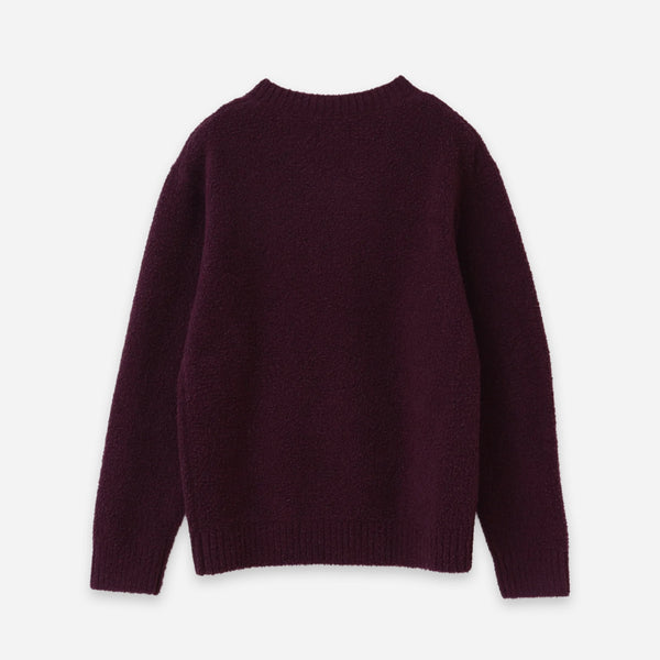 MCCOY V NECK BOA SWEATER - PURPLE