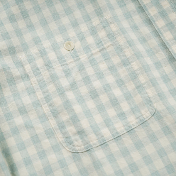 MELANGE CHECK WORK SHIRT - PALE GREEN