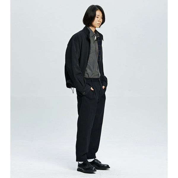 OG HAWORTH ONE TUCK PANTS - BLACK