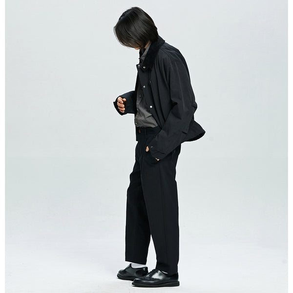 OG HAWORTH ONE TUCK PANTS - BLACK