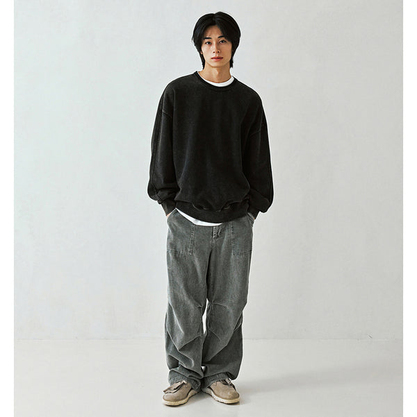 OG VINTAGE DYEING SWEATSHIRT - BLACK BROWN