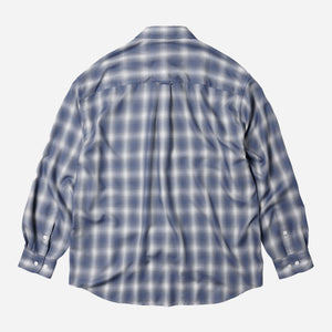 Frizmworks - OMBRE CHECK RELAXED SHIRT - BLUE -  - Alternative View 1