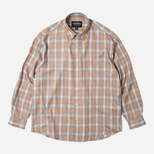 Frizmworks - OMBRE CHECK RELAXED SHIRT - SALMON -  - Main Front View