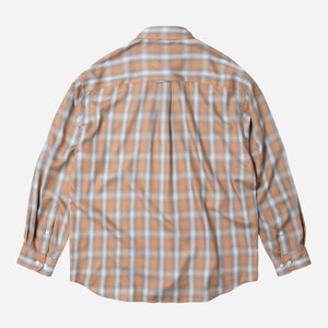 Frizmworks - OMBRE CHECK RELAXED SHIRT - SALMON -  - Alternative View 1