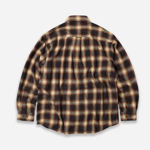 Frizmworks - OMBRE FLANNEL RELAXED SHIRT - BROWN -  - Alternative View 1