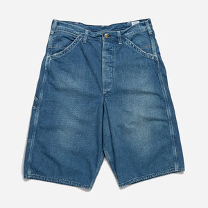 Orslow - WIDE FIT 40'S PAINTER SHORTS - DENIM USED -  - Main Front View