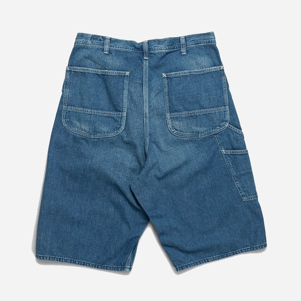WIDE FIT 40'S PAINTER SHORTS - DENIM USED