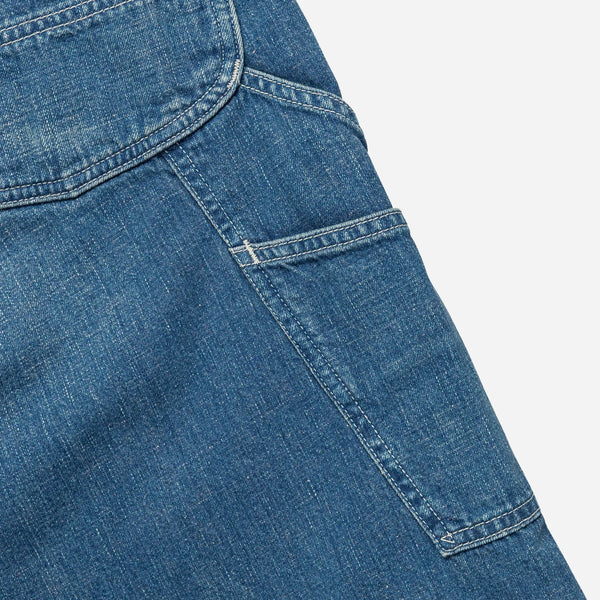 WIDE FIT 40'S PAINTER SHORTS - DENIM USED