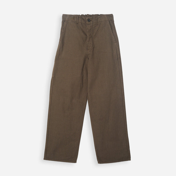 WIDE FIT WORK PANT - COFFEE BROWN