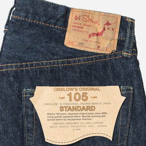 Orslow - 105 STANDARD DENIM JEANS - INDIGO ONE WASH -  - Alternative View 1