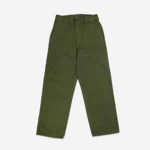 Orslow - WIDE FRENCH WORK PANT - ARMY GREEN -  - Main Front View