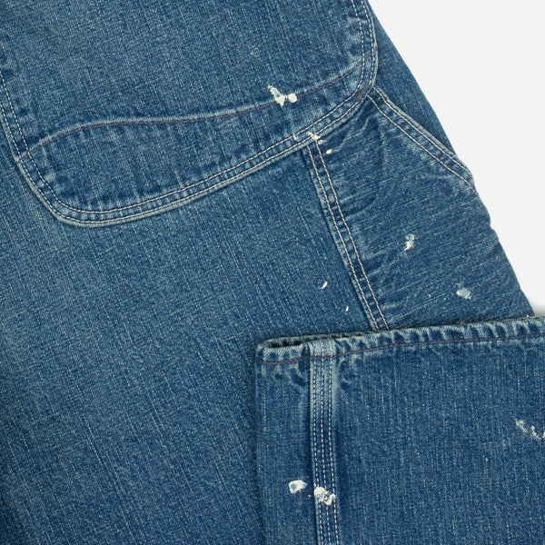 RELAXED DENIM PAINTER PANT - USED PAINT BLUE