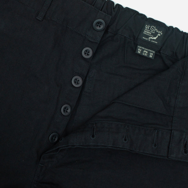 WIDE FRENCH WORK PANT - BLACK
