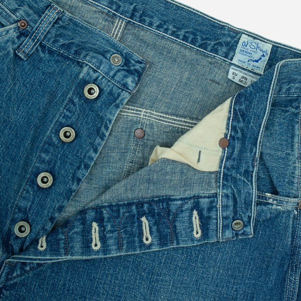 RELAXED DENIM PAINTER PANT - USED PAINT BLUE