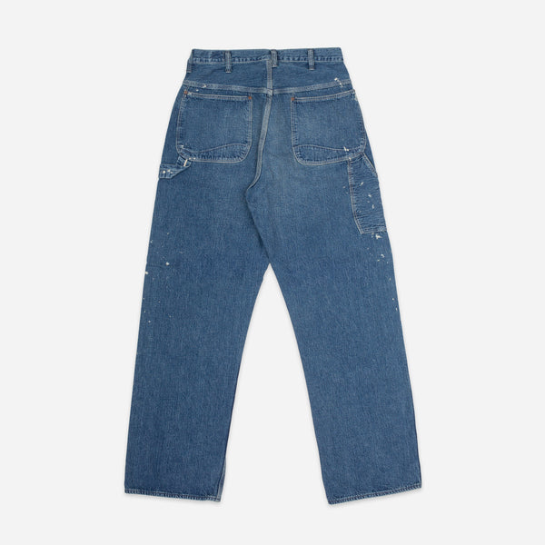 RELAXED DENIM PAINTER PANT - USED PAINT BLUE