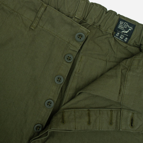 WIDE FRENCH WORK PANT - ARMY GREEN