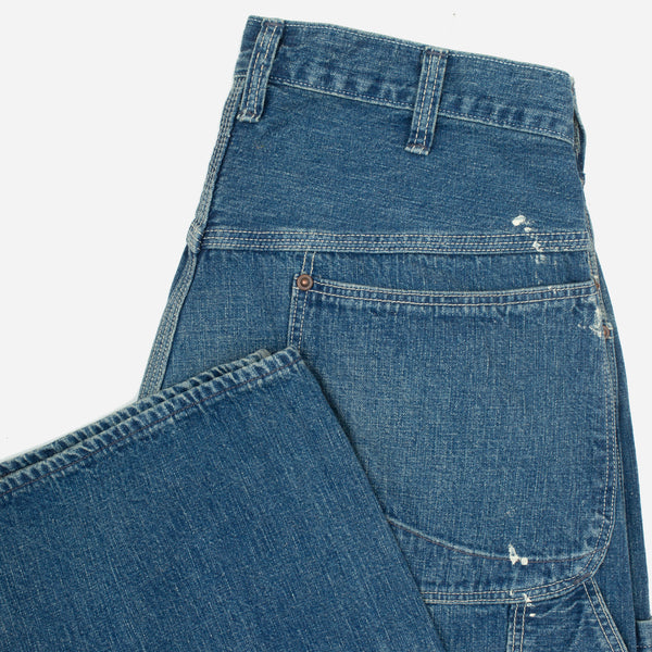 RELAXED DENIM PAINTER PANT - USED PAINT BLUE