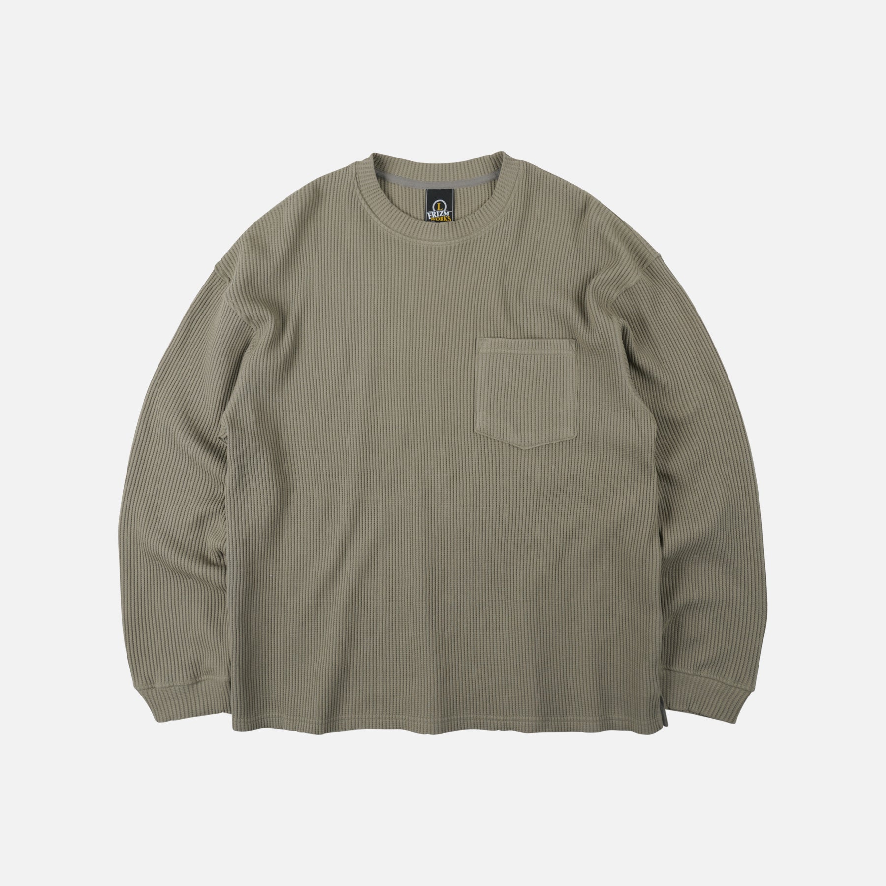 Frizmworks OVERSIZED WAFFLE POCKET T-SHIRT - OLIVE - The Great Divide
