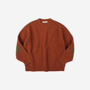 Frizmworks - Frizmworks Patch Round Pullover Knit - Brick -  - Main Front View