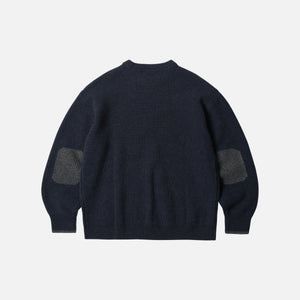 Frizmworks - PATCH ROUND PULLOVER KNIT - NAVY -  - Alternative View 1